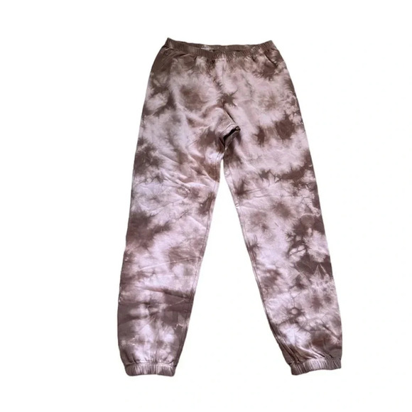 Lacausa Anthropologie Mauve Tie Dye Joggers Sz Small NWT - Picture 1 of 8